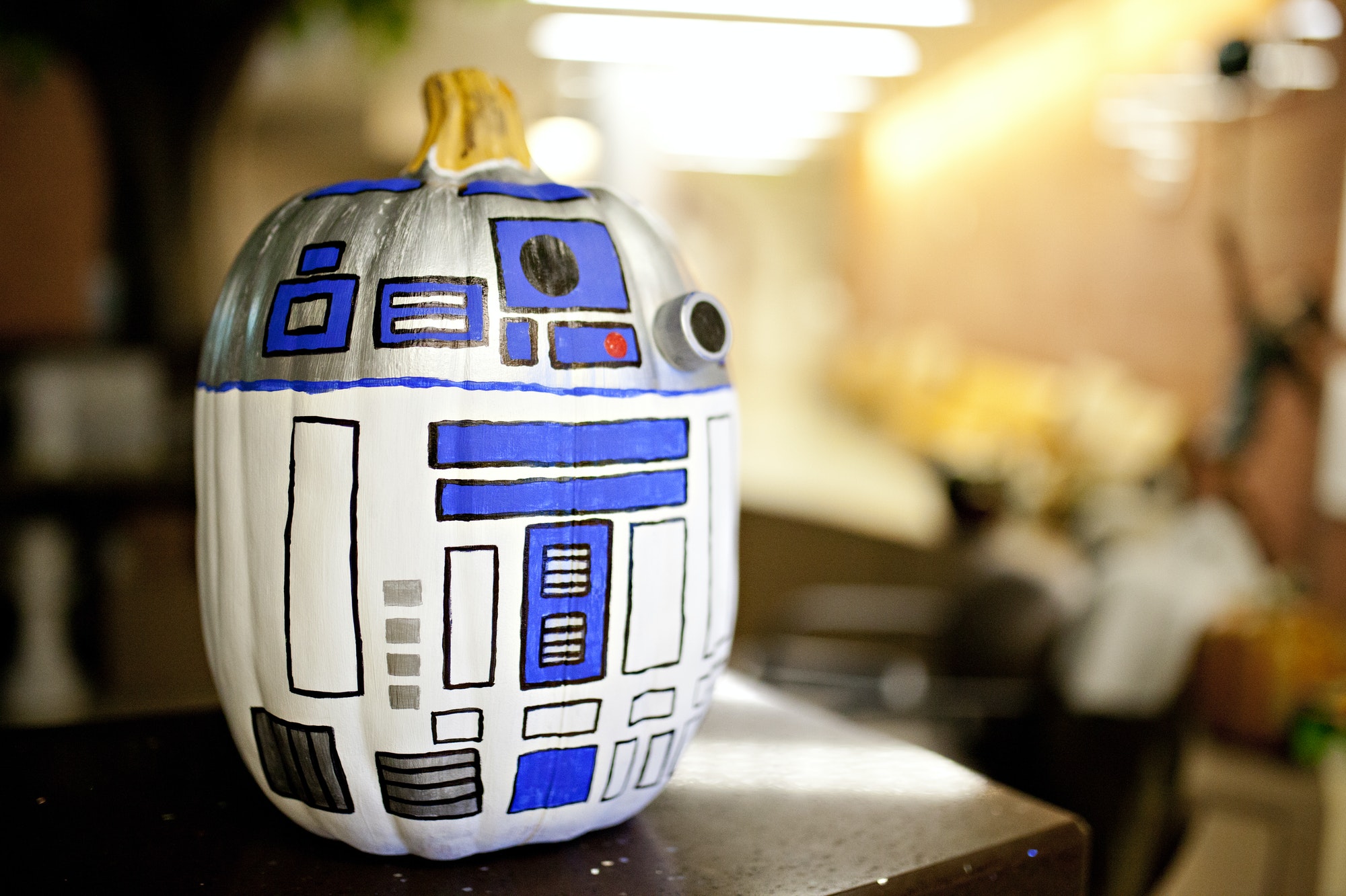 star wars themed painted pumpking