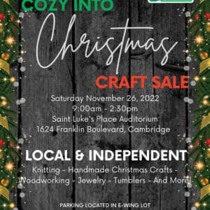 Cozy Into Christmas Craft Sale Poster