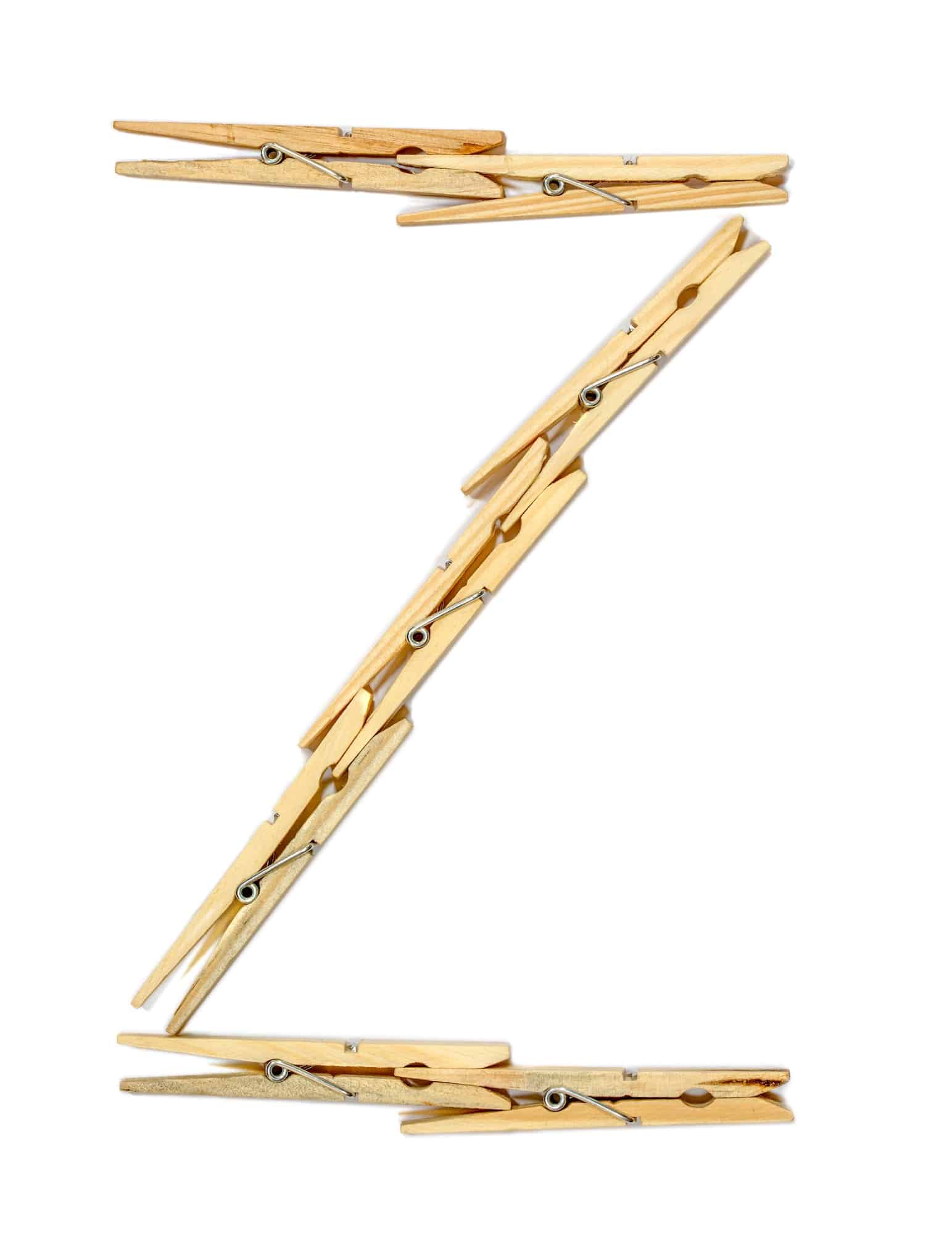 Clothespin letter Z